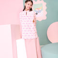 The Nikmat Collection Girl Mandarin Collar Kurung Top Cupcake Print - Umbi