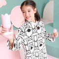 The Nikmat Collection Girl Mandarin Collar Kurung Top Fuji Print - Umbi