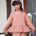 The Nikmat Collection Girl Petit Ruffle Blouse Blush - Umbi