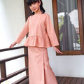 The Nikmat Collection Girl Petit Ruffle Blouse Blush - Umbi