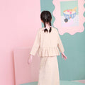 The Nikmat Collection Girl Petit Ruffle Blouse Checked Caramel - Umbi