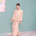 The Nikmat Collection Girl Petit Ruffle Blouse Checked Caramel - Umbi