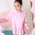 The Nikmat Collection Girl Petit Ruffle Blouse Cupcake Print - Umbi
