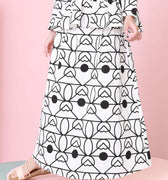 The Nikmat Collection Girl Teacup Skirt Fuji Print - Umbi