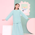 The Nikmat Collection Girl Teacup Skirt Mint Drops Print - Umbi
