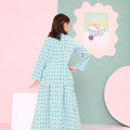 The Nikmat Collection Girl Teacup Skirt Mint Drops Print - Umbi