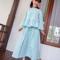 The Nikmat Collection Girl Teacup Skirt Mint Drops Print - Umbi