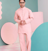 The Nikmat Collection Men Baju Melayu Set Blush - Umbi