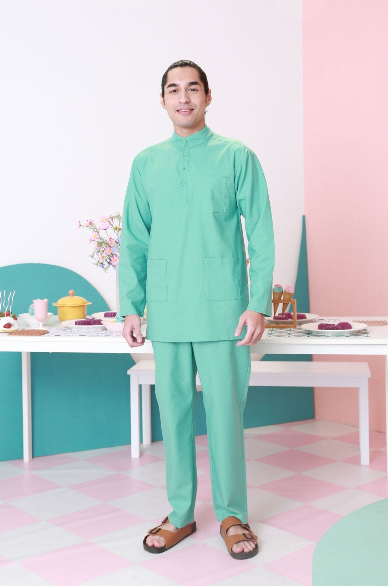 The Nikmat Collection Men Baju Melayu Set Tiffany - Umbi