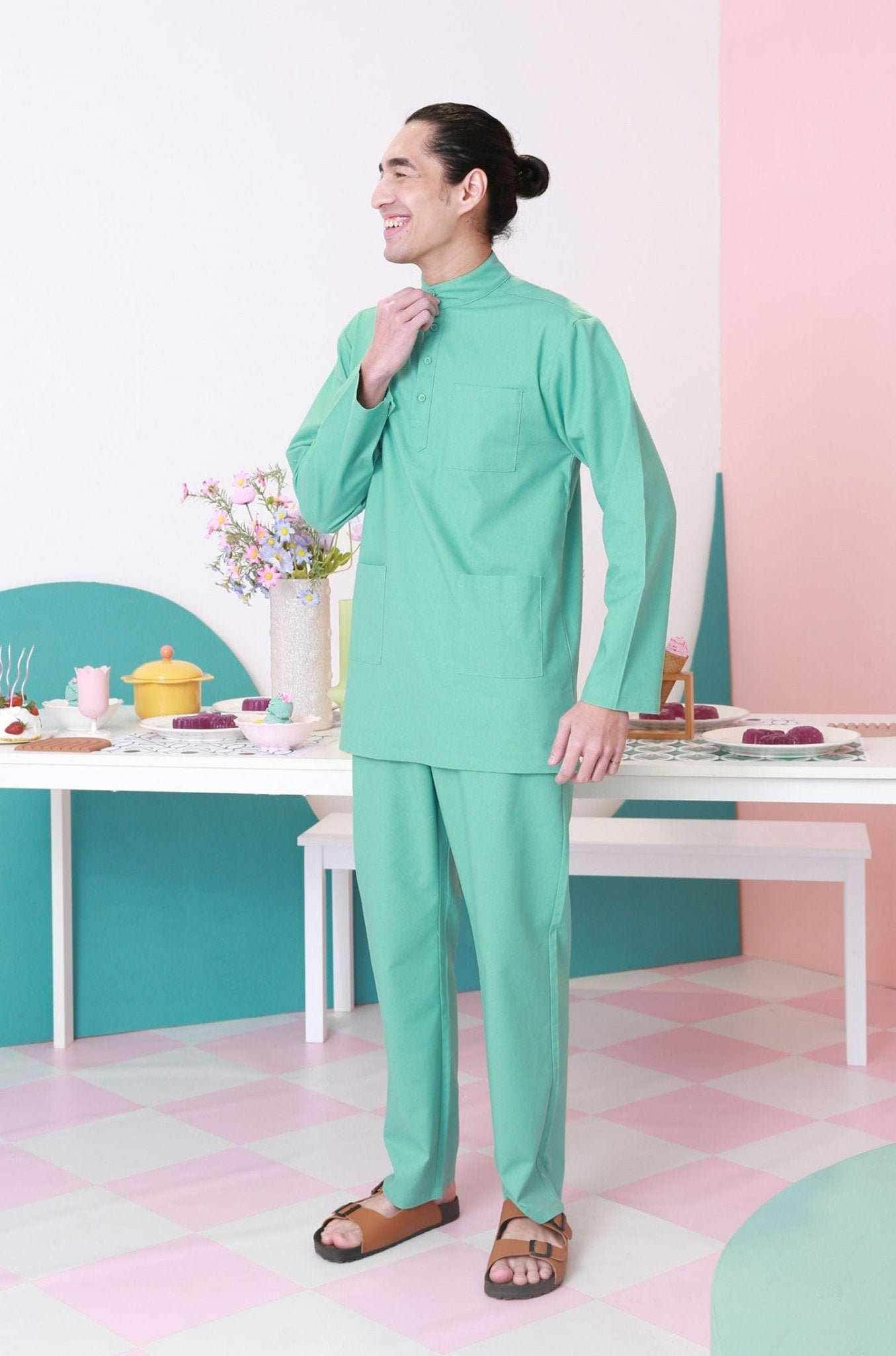 The Nikmat Collection Men Baju Melayu Set Tiffany - Umbi