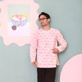 The Nikmat Collection Men Modern Teluk Belanga Cupcake Print - Umbi