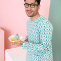 The Nikmat Collection Men Modern Teluk Belanga Mint Drops Print - Umbi