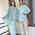 The Nikmat Collection Men Modern Teluk Belanga Mint Drops Print - Umbi
