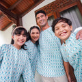 The Nikmat Collection Men Modern Teluk Belanga Mint Drops Print - Umbi