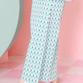 The Nikmat Collection Women Classic Skirt Mint Drops Print - Umbi