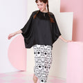 The Nikmat Collection Women Kaftan Blouse Black - Umbi