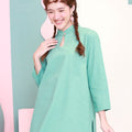 The Nikmat Collection Women Mandarin Collar Kurung Blouse Tiffany - Umbi