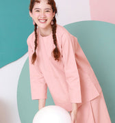 The Nikmat Collection Women Pair Pockets Boxy Blouse Blush - Umbi