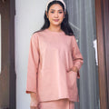 The Nikmat Collection Women Pair Pockets Boxy Blouse Blush - Umbi