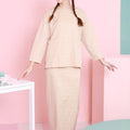 The Nikmat Collection Women Pair Pockets Boxy Blouse Checked Caramel - Umbi