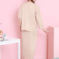 The Nikmat Collection Women Pair Pockets Boxy Blouse Checked Caramel - Umbi