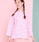 The Nikmat Collection Women Pair Pockets Boxy Blouse Cupcake Print - Umbi