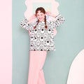 The Nikmat Collection Women Pair Pockets Boxy Blouse Fuji Print - Umbi