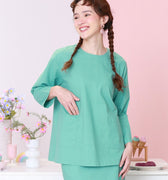 The Nikmat Collection Women Pair Pockets Boxy Blouse Tiffany - Umbi