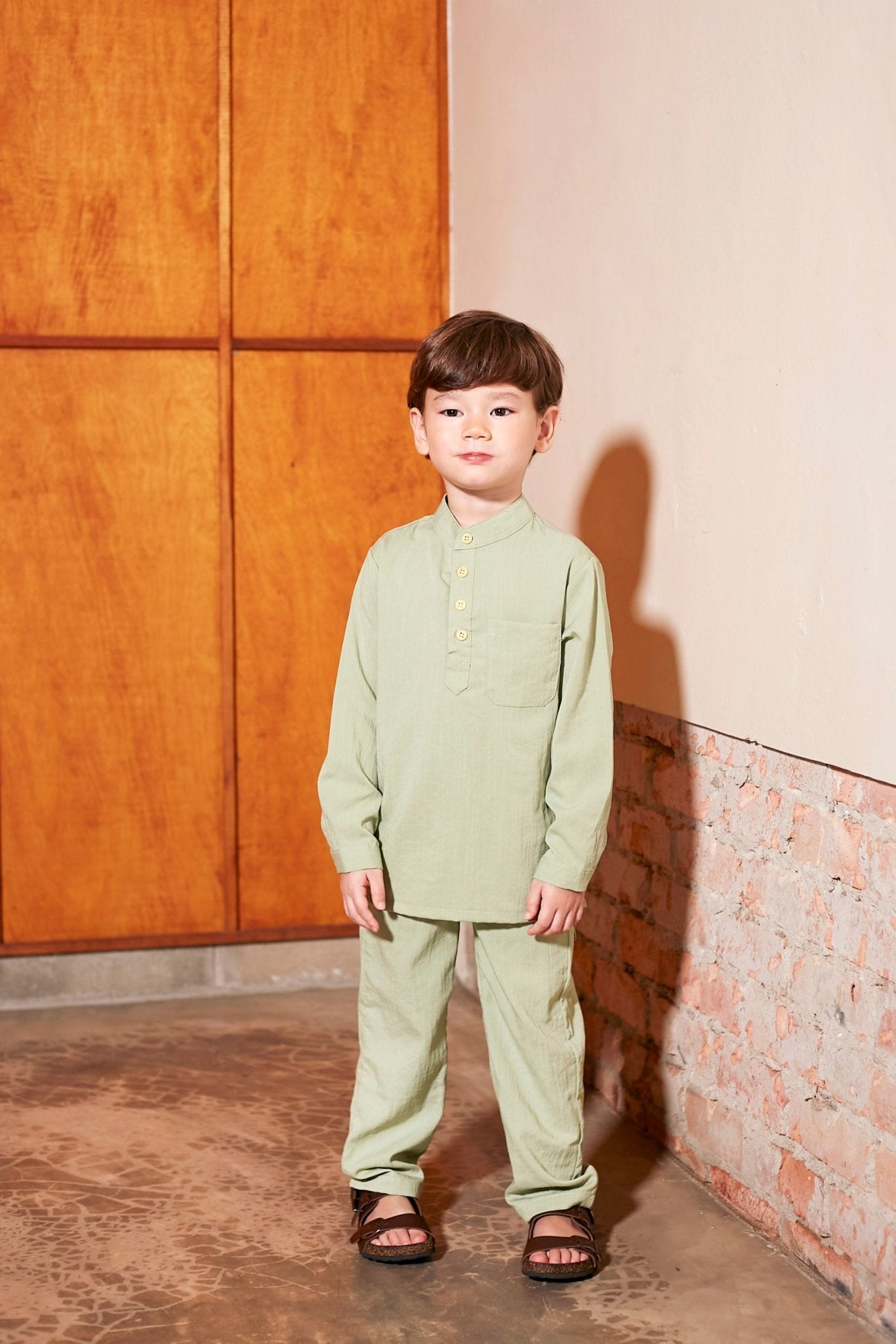 The Nostalgia Baju Melayu Set Matcha Green - Umbi