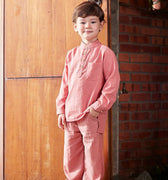 The Nostalgia Baju Melayu Set Watermelon Pink - Umbi
