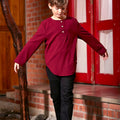 The Nostalgia Basic Kurta Top Maroon - Umbi