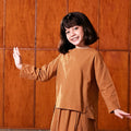 The Nostalgia Boxy Blouse Brown Stripes - Umbi