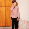 The Nostalgia Button Shirt Checked Red - Umbi