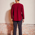 The Nostalgia Men Kurta Maroon - Umbi