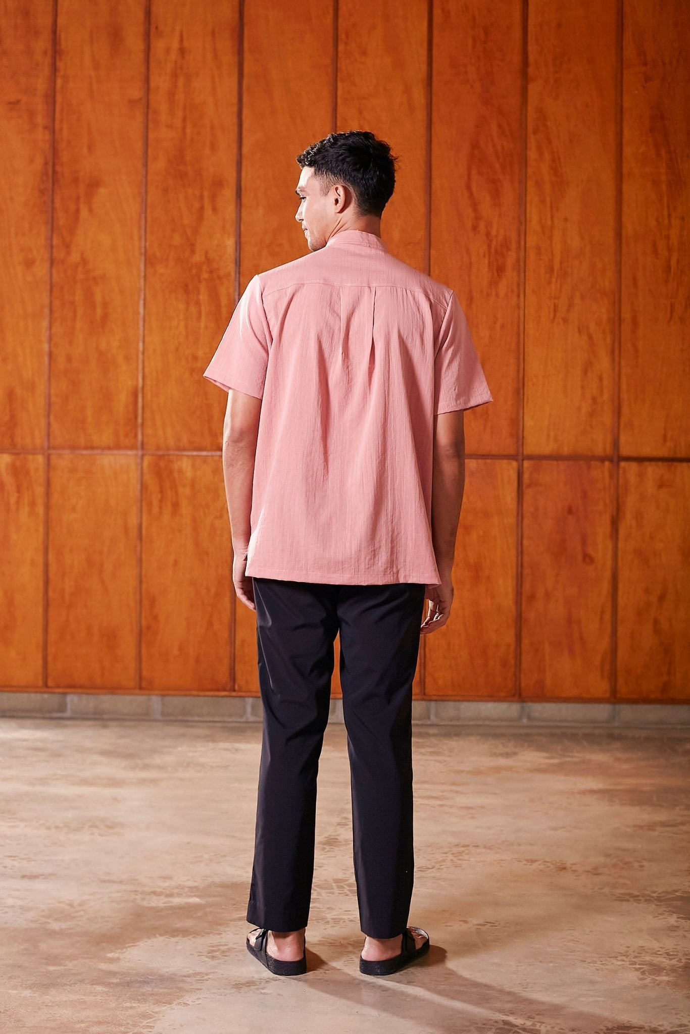 The Nostalgia Men Short Sleeves Shirt Watermelon Pink - Umbi