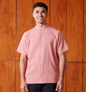 The Nostalgia Men Short Sleeves Shirt Watermelon Pink - Umbi