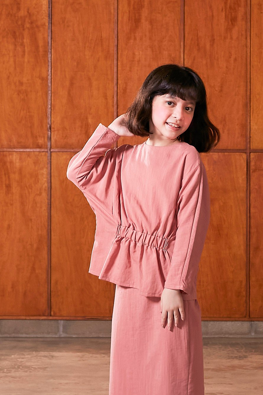 The Nostalgia Ruched Top Watermelon Pink - Umbi