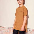 The Nostalgia Short Sleeves Shirt Brown Stripes - Umbi