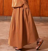 The Nostalgia Teacup Skirt Brown Stripes - Umbi