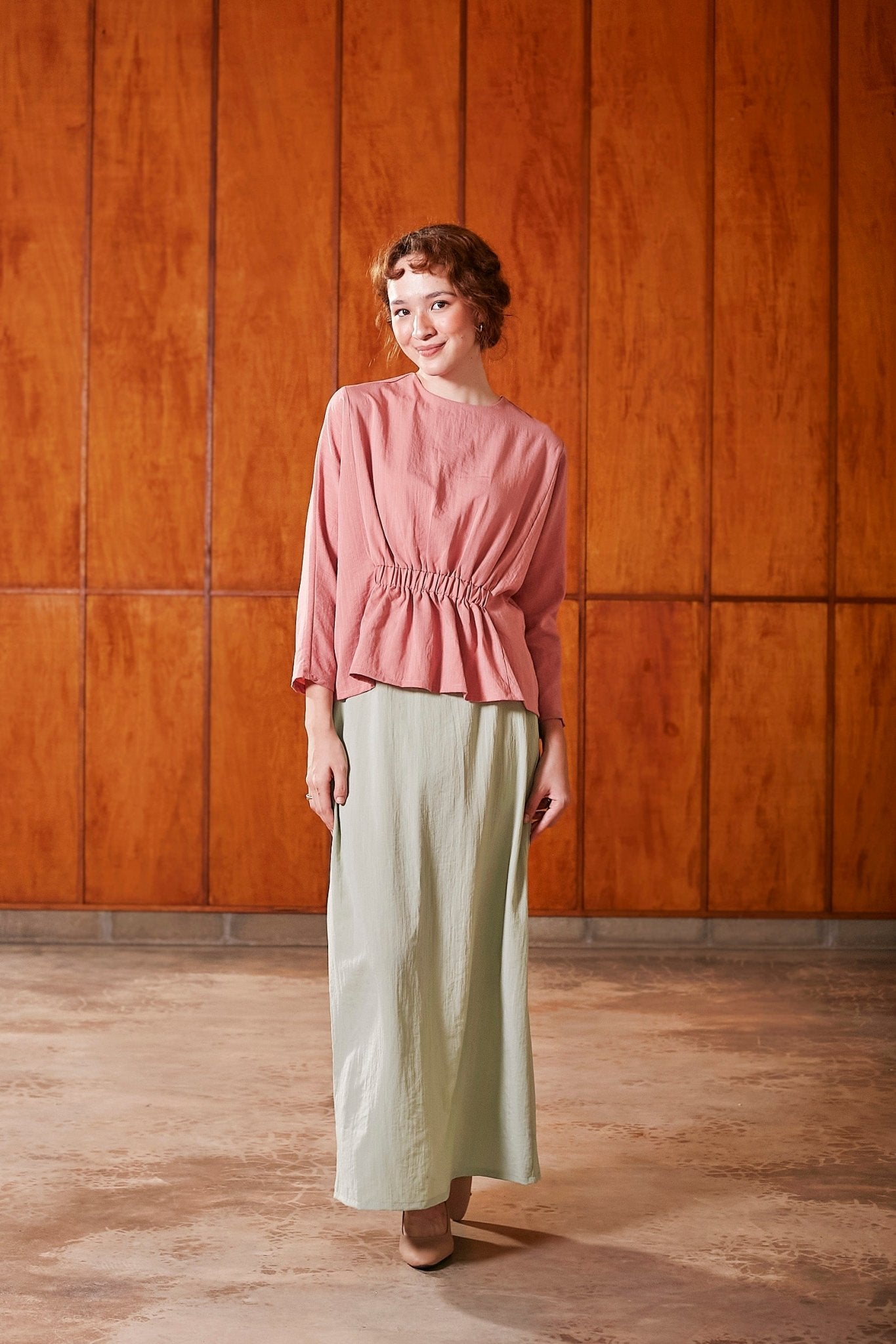 The Nostalgia Women Basic Skirt Matcha Green - Umbi