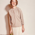 The Nostalgia Women Boxy Blouse Checked Sand - Umbi