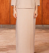 The Nostalgia Women Classic Skirt Checked Sand - Umbi