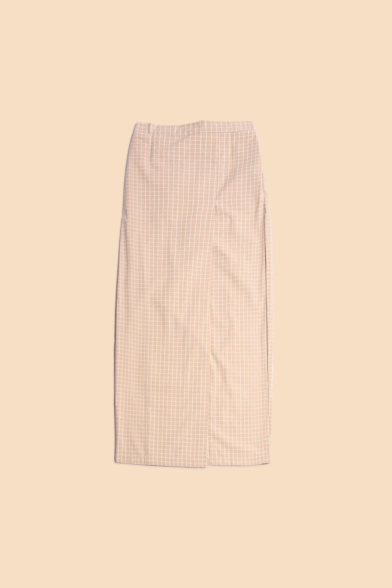 The Nostalgia Women Classic Skirt Checked Sand - Umbi