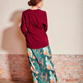 The Nostalgia Women Kebaya Top Maroon - Umbi