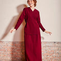 The Nostalgia Women Kebaya Top Maroon - Umbi
