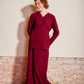 The Nostalgia Women Kebaya Top Maroon - Umbi