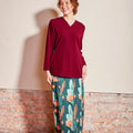 The Nostalgia Women Kebaya Top Maroon - Umbi