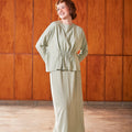 The Nostalgia Women Ruched Top Matcha Green - Umbi