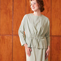The Nostalgia Women Ruched Top Matcha Green - Umbi