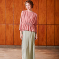 The Nostalgia Women Ruched Top Watermelon Pink - Umbi